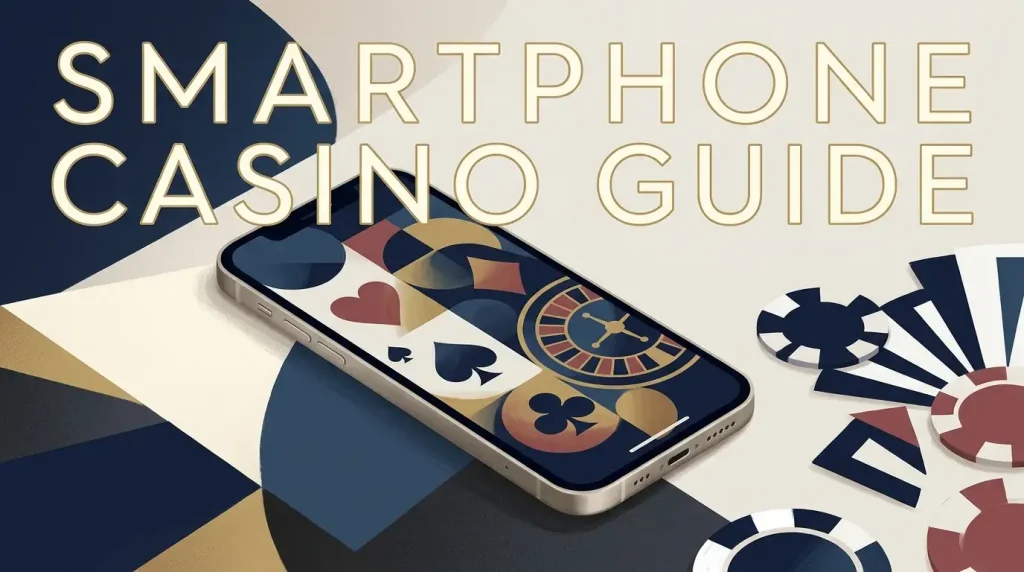 A person using casino games on a smartphone